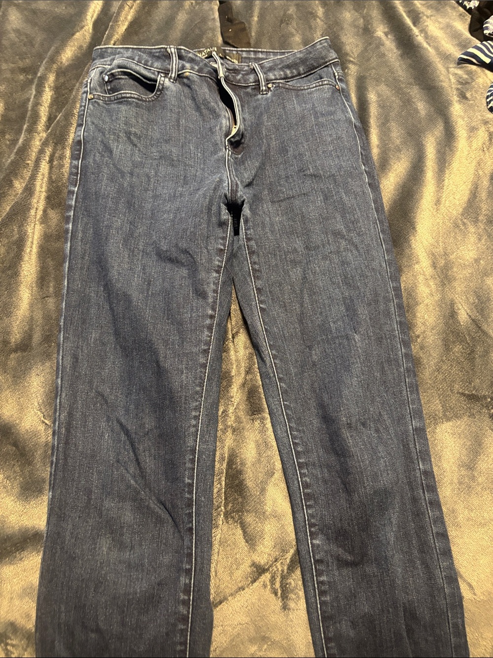 RW&CO. Women's Skinny Jeans in Dark Blue Denim